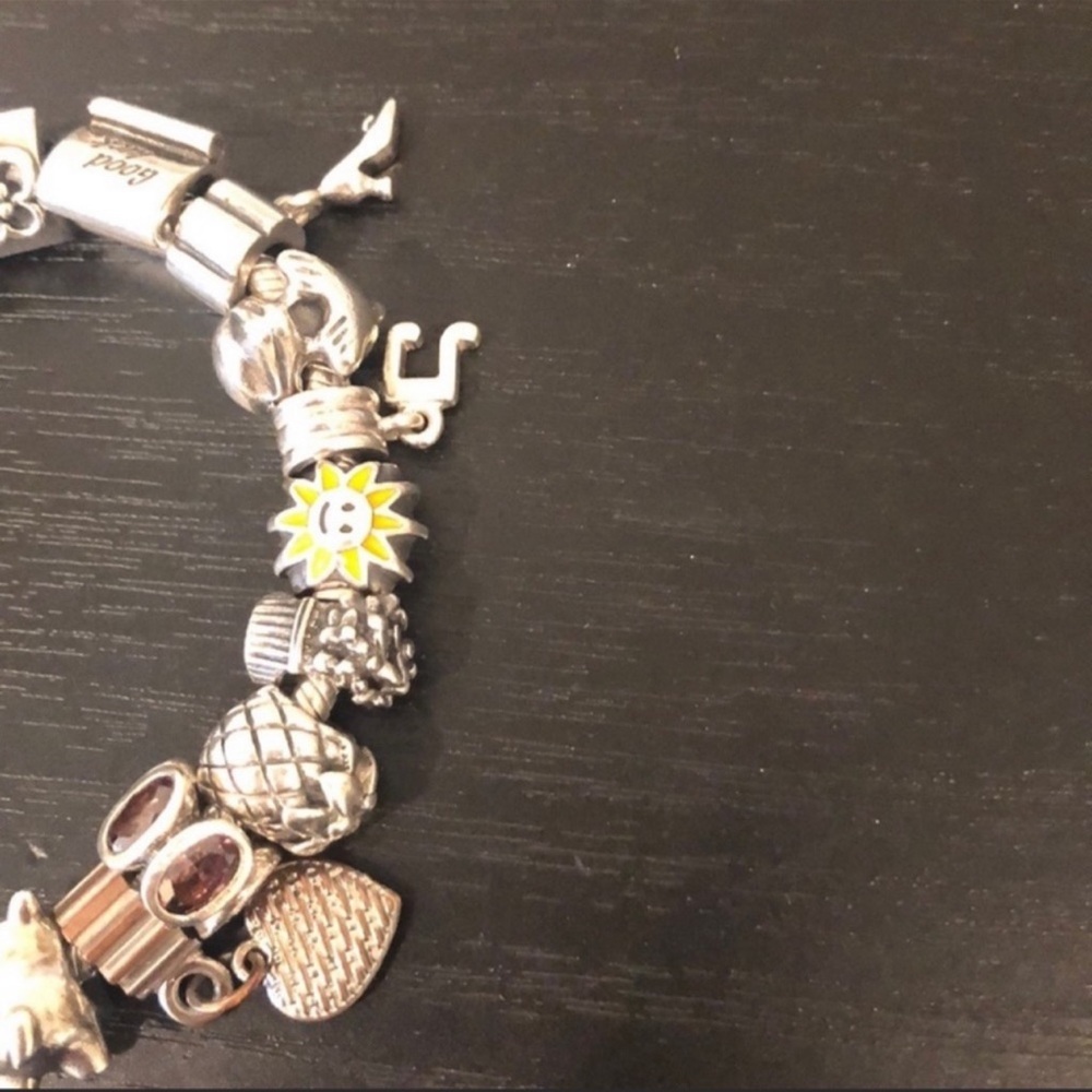 Authentic Pandora bracelet with sterling silver charms - Picture 11 of 16